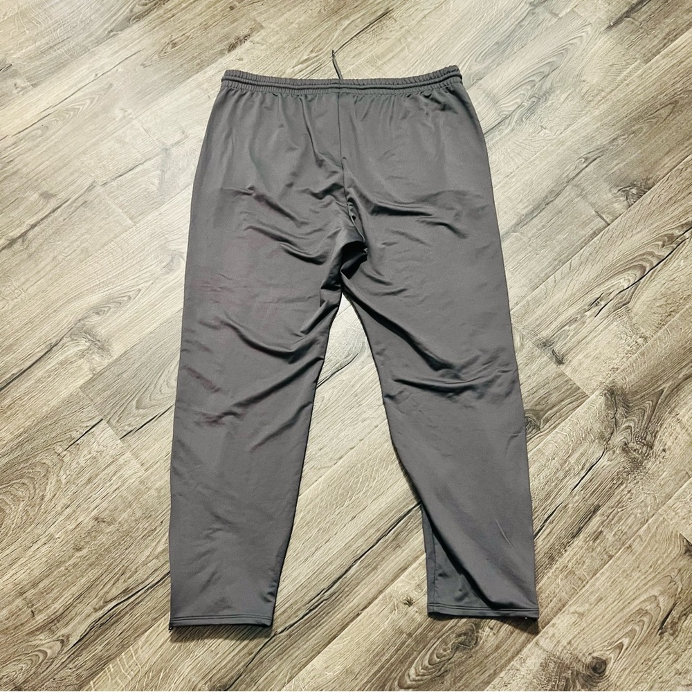 Victoria’s Secret PINK Women's Active Sz XXL Gray Track Pants Logo Zip Ankles - Picture 2 of 7